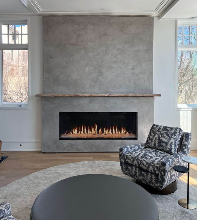 Flare Direct Vent Fireplace Front Facing with 24" Glass