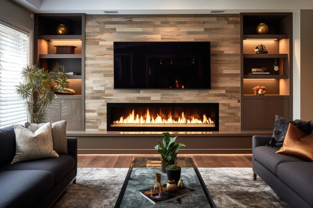 pit fire with chair