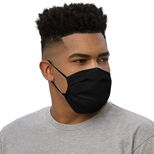 BigCommerce Mark Face Mask right side view on a model.