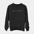 Gray sweatshirt with text "Team on a mission" across the front.