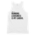 Unisex Slogan Tank with text "Running a business is my cardio" front view laying flat.