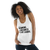 Unisex Slogan Tank with text "Running a business is my cardio" front view on a small model.