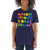 BProud Unisex T-Shirt with text "BProud Strong Equal Human" front view, on a small model.