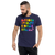 BProud Unisex T-Shirt with text "BProud Strong Equal Human" front view, on a large model.