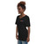 BEmpowered Unisex Short Sleeve V-Neck T-Shirt left view on a small model.