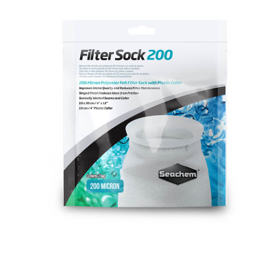 Filter Sock 200 Micron Welded (4" x 12") - Seachem