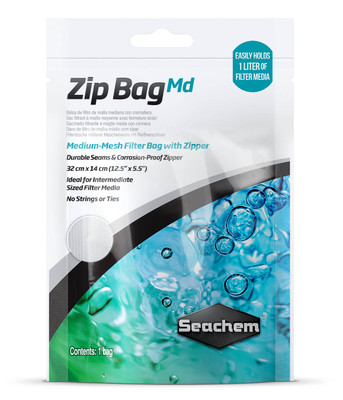 Seachem Zip (MEDIUM) Mesh Media Bag & Corrosive-Proof Zipper