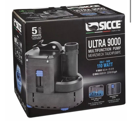 Sicce Ultra 9000 Utility Pump (2250 GPH)