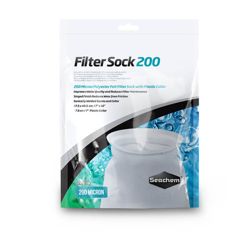 Seachem Filter Sock 200 Micron Welded (7" x 16")