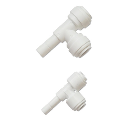 Aqua FX Quick Connect Stem Run Tee Fitting 3/8 Stem x 3/8 QC x 3/8 QC