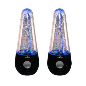 beFree Sound Bluetooth LED Dancing Water Multimedia Speakers in Black D970-BFS-165