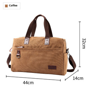 Color: Trendy Brown - Fashion Men's Retro Canvas Out Luggage Business Travel Handbag Q119-CJYD208236203CX