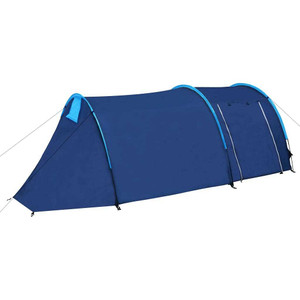 Waterproof Camping Tent 4 Persons Navy Blue/Light Blue A949-90515