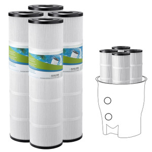 4Pack Hot Tub Spa Pool Filter Cartridge 105 Sq. Ft Compatible Pentair CCP320 E415-PJTSYCLX4JT48UWBX001V0 4Pack Hot Tub Spa Pool Filter Cartridge 105 Sq. Ft Compatible Pentair CCP320 E415-PJTSYCLX4JT48UWBX001V0