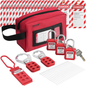 VEVOR Electrical Lockout Tagout Kit, 26 PCS Safety Loto Kit Includes Padlocks, Hasps, Tags, Nylon T E415-AQSJTZ26JBDGZV3HWV0 VEVOR Electrical Lockout Tagout Kit, 26 PCS Safety Loto Kit Includes Padlocks, Hasps, Tags, Nylon T E415-AQSJTZ26JBDGZV3HWV0