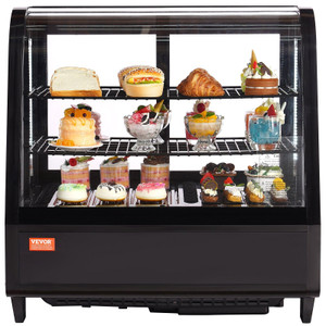  Refrigerated Display Case, 3.5 Cu.Ft./100L, 2-Tier, Countertop Pastry Display Case Commercial Disp E415-LZZSJRJDGJZML7IY3V1