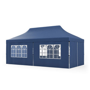 10 x 20 FT Pop up Canopy with 6 Sidewalls and Windows and Carrying Bag for Party Wedding Picnic-Blu D681-NP11453BL