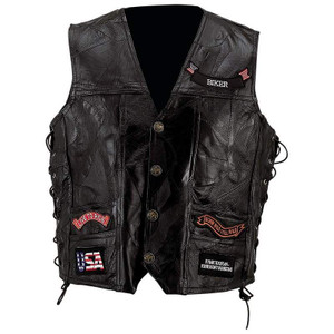 Genuine Buffalo Leather Vest Q147-GFVBIK14S