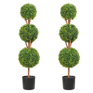 VEVOR Artificial Topiaries Boxwood Trees, 48 inch Tall (2 Pieces), 3 Ball-Shape Faux Topiaries Plan E415-HYMRGXJS48YCU0SG8V0 VEVOR Artificial Topiaries Boxwood Trees, 48 inch Tall (2 Pieces), 3 Ball-Shape Faux Topiaries Plan E415-HYMRGXJS48YCU0SG8V0