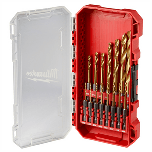 Milwaukee Tool SHOCKWAVE Impact Duty RED HELIX Titanium Drill Bit Set ‐ 15PC T398-MLW48-89-4670 Milwaukee Tool SHOCKWAVE Impact Duty RED HELIX Titanium Drill Bit Set ‐ 15PC T398-MLW48-89-4670
