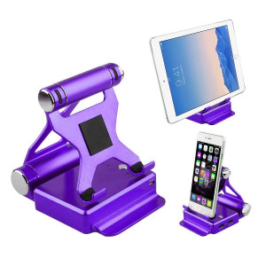 Color: Purple - Podium Style Stand With Extended Battery Up To 200% For iPad, iPhone And Other Smar K290-14642983501859