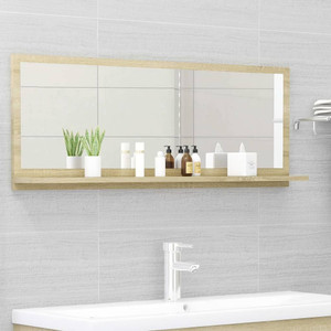 Mirror Sonoma Oak Engineered Wood Large Bathroom Mirror A949-804592