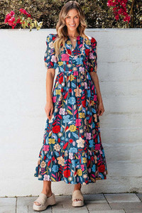 Women Retro Floral Printed Split Neck Maxi Dress K328-women-retro-floral-printed-split-neck-maxi-dress Women Retro Floral Printed Split Neck Maxi Dress K328-women-retro-floral-printed-split-neck-maxi-dress