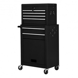 Rolling Cabinet Storage Chest Box Garage Toolbox-Black - Color: Black D681-TL35318BK Rolling Cabinet Storage Chest Box Garage Toolbox-Black - Color: Black D681-TL35318BK