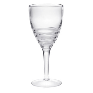 Set of Four Clear Swirl Acrylic Stemmed All Purpose Wine Glass N270-521110