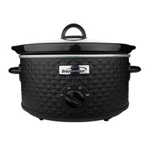 Brentwood 3.5 Quart Diamond Pattern Slow Cooker in Black D970-SC-136BK Brentwood 3.5 Quart Diamond Pattern Slow Cooker in Black D970-SC-136BK