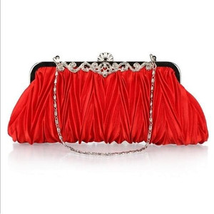 Luxurious Folding Cloth Design Evening/ Wedding Party Handbag - Red A392-fhbg0075