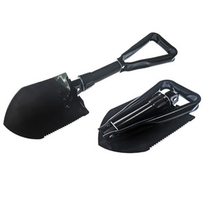 23 Black Tri-Fold Serrated Shovel W/Carrying Case Q491-T003