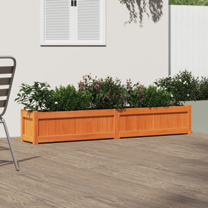 Garden Planter Wax Brown Solid pine wood A949-837498