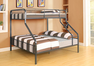 83" X 63" X 60" Gunmetal Twin Xl Over Queen Bunk Bed N270-285316