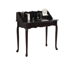 18" Dark Brown Solid Wood Computer Desk With Three Drawers N270-333027
