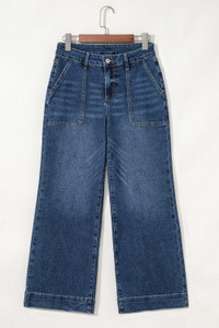 Ashleigh Blue Cropped High Rise Wide Leg Jeans T543-8786237423858