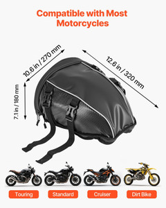 Motorcycle Tail Bag, 10 L Motorcycle Rear Seat Bag with Waterproof Rain Cover, Outdoor Sports Motor E415-CWBPG10L00006SDE8002V0