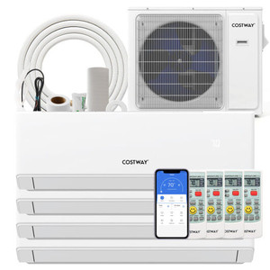 36000 BTU 4 Zone 23 SEER2 Mini Split Air Conditioner Wifi Enabled with Heat Pump-7K + 7K + 12K + 12 D681-UltrEco-36K-54
