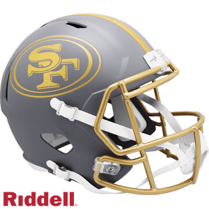 San Francisco 49ers Helmet Riddell Replica Full Size Speed Style Slate Alternate Z157-9585562998