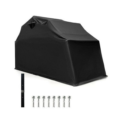 Outdoor Motorcycle Shelter Waterproof Motorbike Storage Tent with Cover-Black B593-AW10025