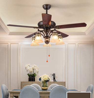 Size: Style7 - American Fan Chandelier Living Room Wood Leaf Q119-CJTH163449007GT