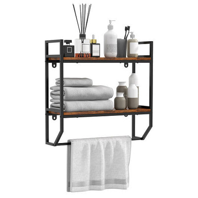 Over the Toilet Shelf Wall Mounted with Metal Frame for Bathroom B593-JV10890