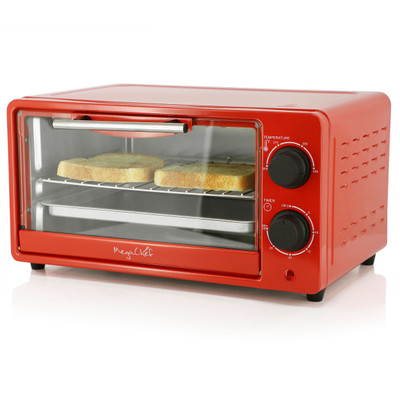 MegaChef 9.5 Quart Electric Counter Top Toaster Oven in Candy Red D970-MCOV-1200RD
