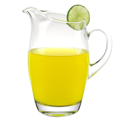 9 Mouth Blown Crystal Barrel Water   Juice Or Iced Tea Pitcher  54 Oz N270-376152