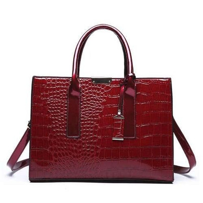 (3 Colors Available) Crocodile Texture Luxurious Design High Fashion Women Handbag/ Shoulder Bag A392-fhbg0272