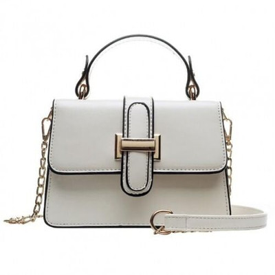 (4 Colors Available) Solid Color Classic Buckle Design High Fashion Lady Handbag/ Shoulder Bag A392-fhbg0268