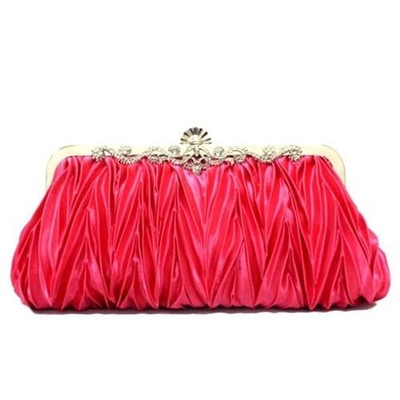 Luxurious Folding Cloth Design Evening/ Wedding Party Handbag - Rose A392-fhbg0080