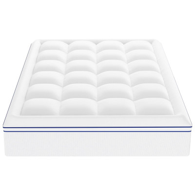 Mattress Topper, Queen Size, 1" Thickness, Fiber Fill Pad with Detachable and Washable Layer, Comfo E415-XWTCD6080INCC3PJWV0