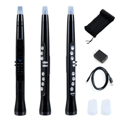 Electronic Wind Instrument Synthesizer Rechargeable Digital Saxophone-Black - Color: Black D681-MU10115US-DK