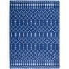4' X 6' Navy Blue Geometric Berber Area Rug N270-385829